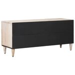 vidaXL Meuble TV Blanc 105 x 33 5 x 46 cm Bois de mangue massif