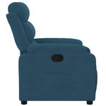 vidaXL Fauteuil inclinable bleu velours