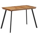 vidaXL Table à manger 120x62x76 cm bois massif de teck