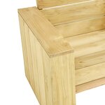 vidaXL Banc d'angle de jardin 239 cm Bois de pin imprégné