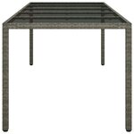 vidaXL Table à manger de jardin Grise 250x100x75 cm Poly Rattan