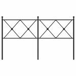 vidaXL Tête de lit métal noir 160 cm