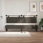 vidaXL Tête de lit suspendue Avec lumière LED Gris Simili cuir