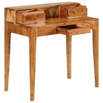 vidaXL Bureau avec tiroirs Bois massif 88 x 50 x 90 cm