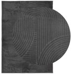 vidaXL Tapis IZA poils courts style scandinave anthracite 240x340 cm