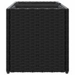 vidaXL Jardinières avec 2 pots 2 Pièces noir 72x30x32 cm résine tressée