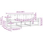 vidaXL Ensemble de canapés d'extérieur 3 Pièces Blanc et crème Polyester