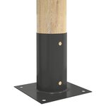 vidaXL Ancre ronde au sol 4 Pièces Anthracite 15 x 15 x 15 cm métal