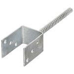 vidaXL Piquets de clôture 6 Pièces Argenté 7x6x30 cm Acier galvanisé