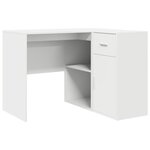 vidaXL Bureau d'angle blanc 102x88x75 cm en bois reconstitué