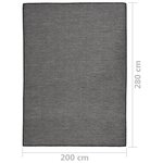 vidaXL Tapis à tissage plat d'extérieur 200x280 cm Gris