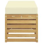 vidaXL Banc de Jardin Bois d'Acacia Massif Blanc