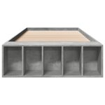 vidaXL Cadre de lit sans matelas gris béton 100x200 cm