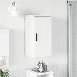 vidaXL Cabinet de salle de bain avec stockage Blanc 30 x 31 5 x 61 cm