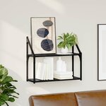 vidaXL Étagère Murale Chêne noir 60 x 21 x 51 cm Bois d'ingénierie
