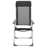 vidaXL Chaises pliables de camping lot de 4 Noir Aluminium