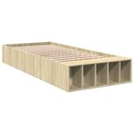 vidaXL Cadre de lit chêne sonoma 90x190 cm bois d'ingénierie