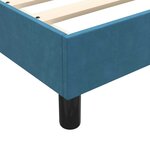 vidaXL Cadre de lit sans matelas bleu foncé 140x210 cm velours