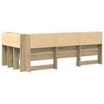 vidaXL Tête de lit de rangement Chêne sonoma 90 cm Bois d'ingénierie