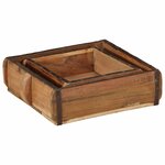 vidaXL Plateau 2 Pièces Marron 29 x 31 x 10 cm Bois Recyclé Solide