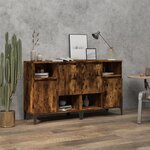 vidaXL Buffets 2 Pièces chêne fumé 60x35x70 cm bois d'ingénierie