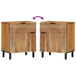 Table de chevet vidaXL 50x33x60 cm en bois massif d'acacia