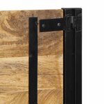vidaXL Tête de lit 160 cm bois massif manguier et fer
