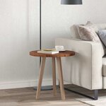 vidaXL Plateau de table Autre Marron foncé Ø 50 x 2.5 cm Chêne massif