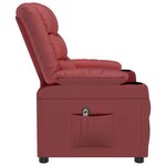 vidaXL Fauteuil inclinable électrique Rouge bordeaux Similicuir