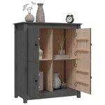 vidaXL Buffet Gris 83x41 5x100 cm Bois massif de pin