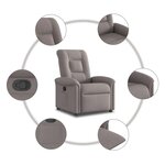 vidaXL Fauteuil inclinable Taupe Tissu