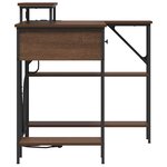 vidaXL Bureau Chêne marron 120 x 79 x 86.5 cm Bois d'ingénierie