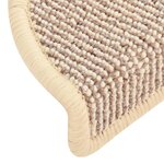 vidaXL Tapis d'escalier 15 pièces 65 x 21 x 4 cm Blanc et marron Demi-rond Grand