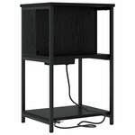 vidaXL Cabinet de chevet 2 Pièces Chêne noir 38 x 31 x 61 cm