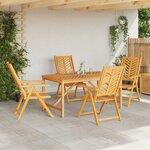 vidaXL Ensemble de salle à manger pour jardin 5 Pièces Marron