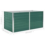 vidaXL Jardinière 160 x 80 x 77 cm Acier galvanisé Vert