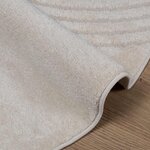 vidaXL Tapis de surface Rond HUARTE Crème Ø 160 CM Polyester