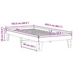 vidaXL Cadre de lit sans matelas cire marron 100x200cm bois pin massif