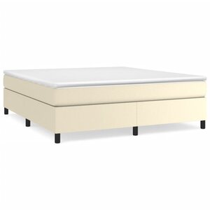 vidaXL Cadre de lit sans matelas crème 180x200 cm similicuir