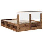 vidaXL Cadre de lit Bois ancien 140 x 190 cm Bois d'ingénierie