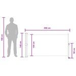 vidaXL Auvent latéral 140 x 300 cm 100  polyester fer acier