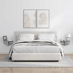 vidaXL Étagère Murale Montage mural 2 Pièces Gris Sonoma 38 x 19 x 19 cm