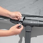 Bestway Couverture de piscine Ø5 49 m Rond Polyester Gris