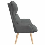 Fauteuil Relaxant vidaXL en Tissu Gris Foncé