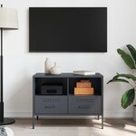 vidaXL Meuble TV anthracite 68x39x50 5 cm acier