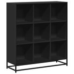 vidaXL Bibliothèque noir 97 5x33x107 5 cm bois d'ingénierie et métal