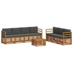 vidaXL Ensembles de canapés 8 pc Naturel et Anthracite