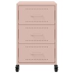vidaXL Table de chevet rose 36x39x59 cm acier