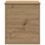 Boîte de rangement vidaXL en chêne fait main 40x42x46 cm en bois d'ingénierie