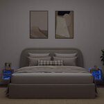 vidaXL Meubles TV muraux et lumières LED 2Pièces vieux bois 30x28 5x30cm